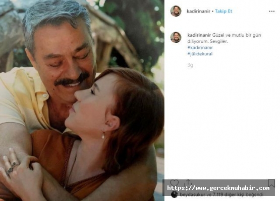 Kadir İnanır Instagram hesabında sevgilisiyle sarmaş dolaş poz verdi!
