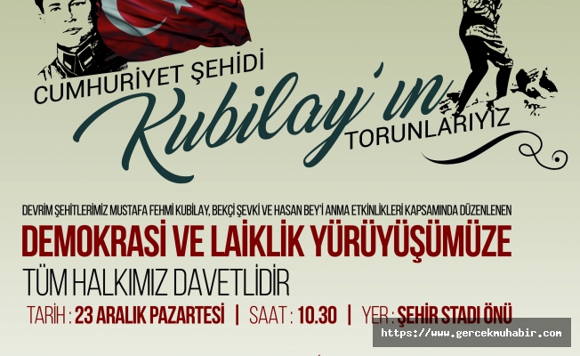 Devrim şehidi  Kubilay’ı Menemen yine unutmadı