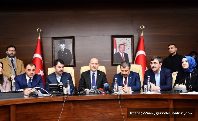 Sağlık Bakanı, İçişleri Bakanı ile Çevre ve Şehircilik Bakanı'ndan ortak deprem açıklaması