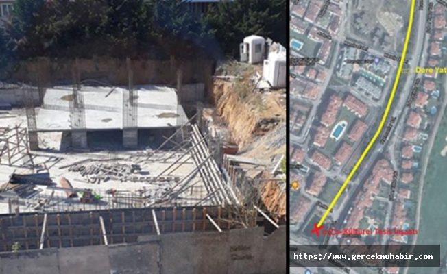 AKP'li belediyeden İSKİ'nin taşkın uyarısında bulunduğu dere yatağına kültür tesisi ve cami