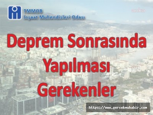 İnşaat Mühendisleri uyardı: Hasar görmüş binalara girmeyin