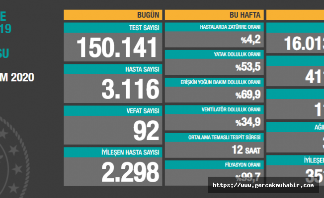 Türkiye'de koronavirüsten ölenlerin sayısı 11 bin 418'e yükseldi