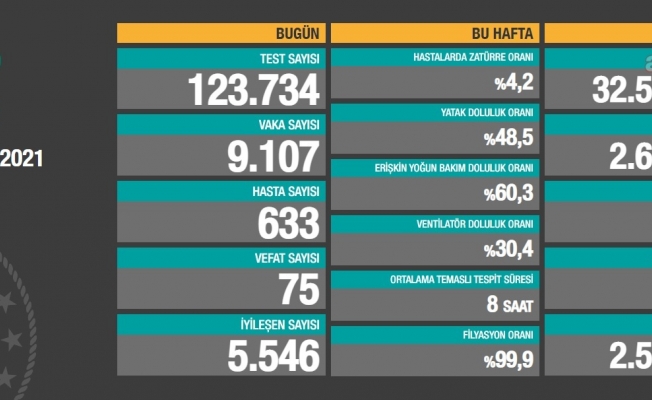 75 kişi daha koronavirüs nedeniyle yaşamını yitirdi