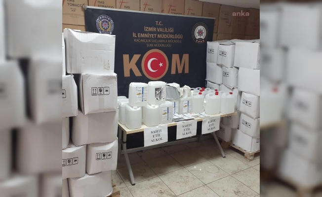 İzmir'de sahte alkol baskını... 33 bin 600 litre geçirildi