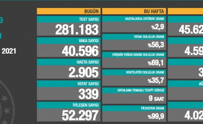Türkiye'de koronavirüsten 339 kişi daha hayatını kaybetti