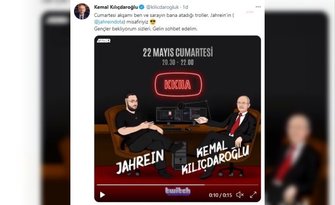 CHP Lideri Kılıçdaroğlu, Twitch yayınında Jahrein ile bir araya gelecek