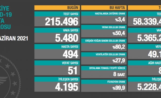 Türkiye'de koronavirüsten 51 kişi daha hayatını kaybetti