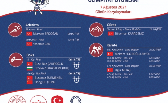 Tokyo Olimpiyatları'nda milli sporcular yarın 4 branşta yarışacak