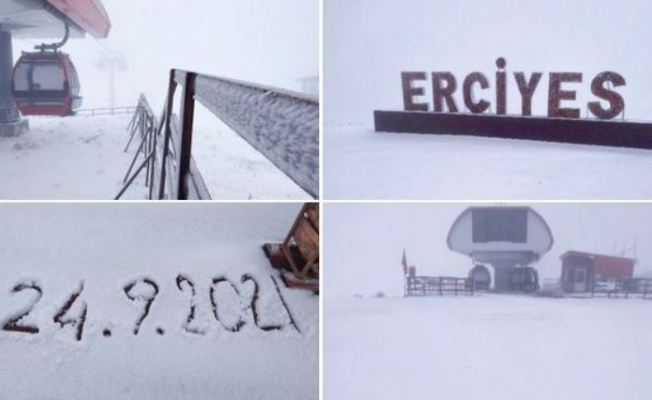Erciyes'te Kar Kalınlığı 10 Santimetreyi Geçti