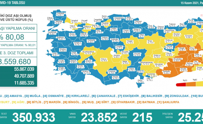 Koronavirüs nedeniyle 215 kişi daha yaşamını yitirdi