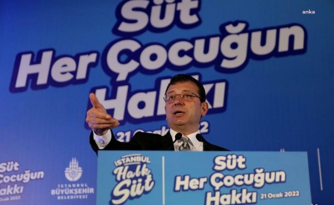 İmamoğlu: En çılgın projelerimden birisi Halk Süt. Bugüne kadar çocuklar için 14,5 milyon litre süt dağıttık