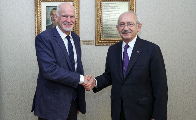 Kılıçdaroğlu, Sosyalist Enternasyonal Başkanı Papandreu ile görüştü