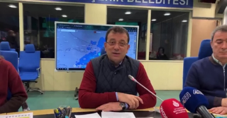Ekrem İmamoğlu: "40 santime kadar kar yağışı gözlendi. İstanbullu hemşerilerimizin katkısı olmasa yönetmesi çok güç olurdu"