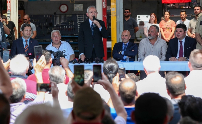 Kılıçdaroğlu, İzmir’de sanayi işçilerine seslendi: "Sizin alın terinizi onlar çalıyor. Onlardan alacağım, tamamını alacağım size vereceğim"