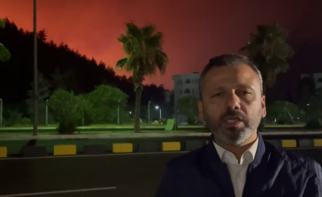 Burak Erbay, Marmaris'teki yangın bölgesinde: "Gece görüşlü helikopterlerin sözleşme süresi dolduğundan havadan müdahale edilemiyor"