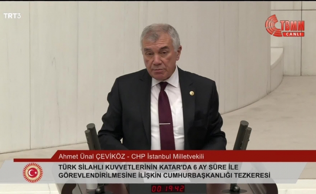Ünal Çeviköz’den, TSK’nın Katar'a Dünya Kupası için gönderilmesine tepki: “AKP iktidarı döneminde ilk kez futbol organizasyonu için tezkere isteniyor. Hem de Türkiye’nin katılmadığı bir dünya kupası için”