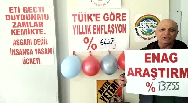 Birleşik Emekliler Sendikası: "TÜİK’in verilerine göre değil, gerçek çarşı-pazar enflasyonuna göre artış istiyoruz"