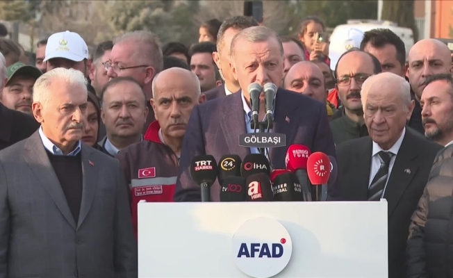 Erdoğan: Bu büyüklükte bir afette elbette kimi eksiklikler, kimi gecikmeler yaşanabiliyor