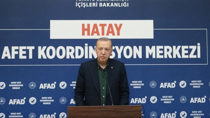 Erdoğan: "Güçlendirme olmayacak, her şey sıfırdan inşa edilecek. Antakya'yı, İskenderun'u, Arsuz'u yeniden inşa edeceğiz. Ama asgari bize 1 yıl müsaade"