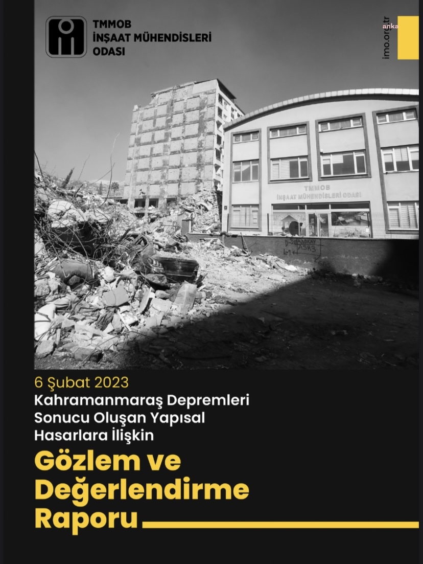 İMO, deprem bölgesindeki binalara ilişkin gözlem raporunu yayınladı