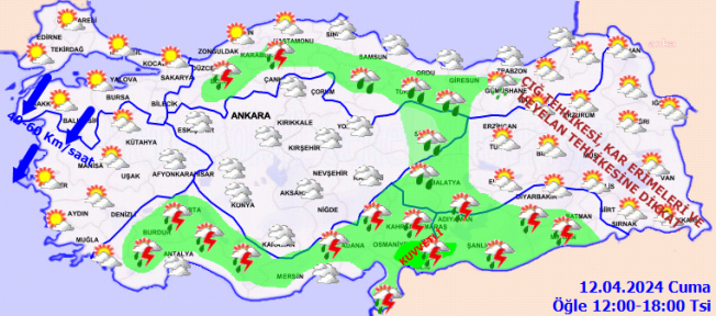 Meteoroloji'den sağanak uyarısı