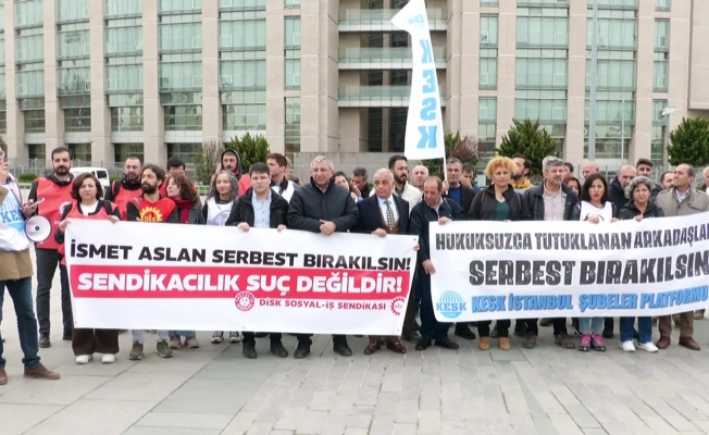 DİSK ve KESK'ten Adliye Önünde Açıklama: İktidar Cumhurbaşkanlığı Seçimini Yaptırtmayacağım, Karşıma Rakip Olarak Çıkanları Ezer Geçerim Diyor