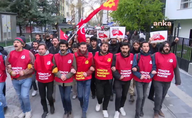 TKP'li öğrencilerden Ankara'da protesto: "Biz bu ülkenin boyun eğmeyen, direnen gençleriyiz"