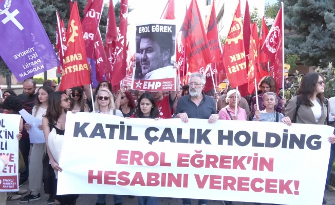 Çalık Holding Ankara Temsilciliği önünde "Erol Eğrek" protestosu: "Saray iktidarının yarattığı düzen, bu katliamın baş sorumlusudur"
