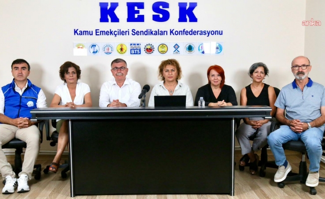 KESK Eş Genel Başkanı Koçak: "Kamu işvereni-icazet sendikacılığı-hakem ittifakı sonuç verdi, 4 milyon kamu emekçisi ve 2,5 milyon emekli bir kez daha sefalete itildi"