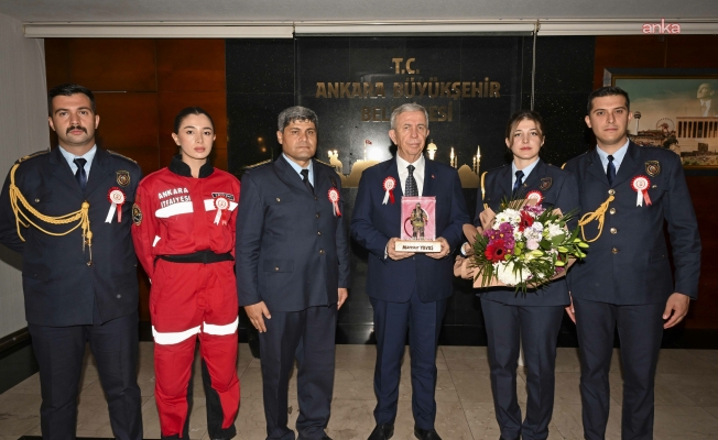 Ankara İtfaiyesi'nden Mansur Yavaş'a ziyaret