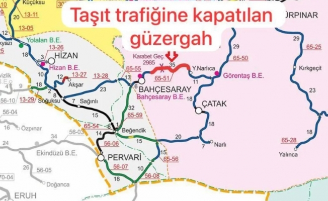 Van'da yoğun kar nedeniyle Karabet geçidi ulaşıma kapatıldı