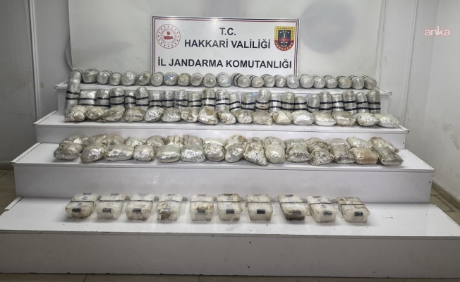 Hakkari'de son bir haftada 120 kilogram uyuşturucu madde ele geçirildi