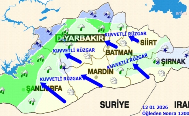 Meteoroloji’den Güneydoğu için kuvvetli yağış, fırtına ve çığ uyarısı