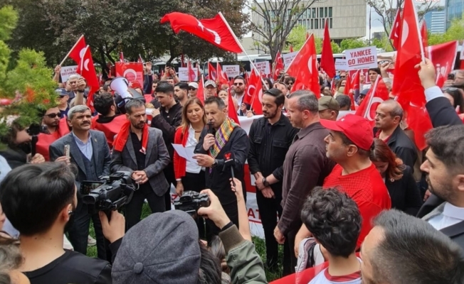 Kızılcagün Platformu’ndan ABD Büyükelçiliği önünde “Tom Barrack” protestosu