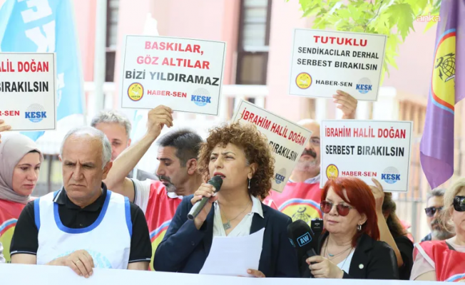KESK'ten Adalet Bakanlığı önünde çağrı: "Arkadaşlarımız derhal serbest bırakılsın"