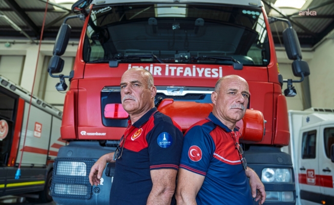 İzmir'in ikiz kahramanları 33 yıldır omuz omuza... Aynı gün itfaiyeci oldular, aynı gün evlendiler