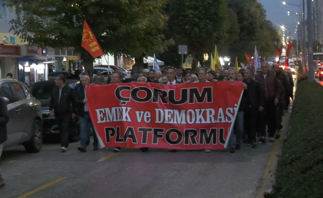 Halk TV'ye kayyım atanması Çorum'da protesto edildi