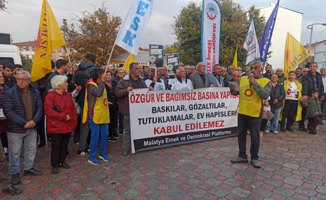 Malatya Emek ve Demokrasi Platformu, Halk TV'ye kayyım atanmasını protesto etti