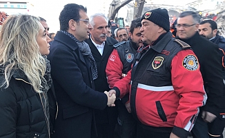 İBB Başkanı Ekrem İmamoğlu, Elazığ'da deprem bölgesine gitti