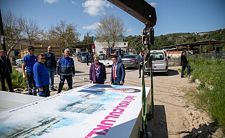 BAŞKAN ARAS, 'BODRUM'A HOŞ GELDİNİZ' YAZAN TOTEMİNİ KALDIRTTI