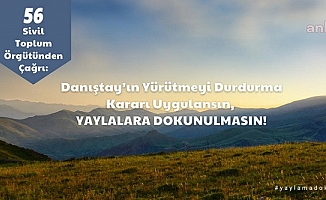 STK'lardan 'Yeşil Yol' Çağrısı: Yaylalara Dokunulmasın!
