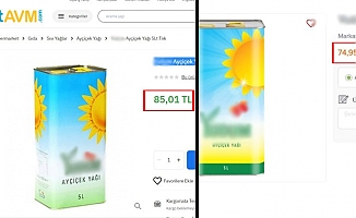 5 litrelik ayçiçek yağı PTT’de 85, markette 74 TL