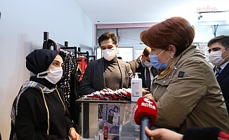 Akşener'in Beylikdüzü'nde ziyaret ettiği esnaf, yardımların yetersizliğinden yakındı