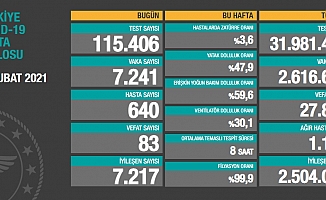 Türkiye'de koronavirüsten 83 kişi daha hayatını kaybetti