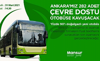 Başkent'e çevreci  282 yeni otobüs alımı için geri sayım başladı