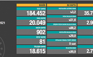 Türkiye'de koronavirüsten 81 kişi daha hayatını kaybetti