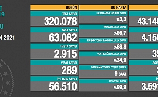 Türkiye'de koronavirüsten 289 kişi daha hayatını kaybetti