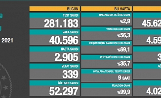 Türkiye'de koronavirüsten 339 kişi daha hayatını kaybetti