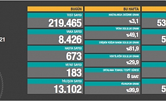 Türkiye'de koronavirüsten 183 kişi daha hayatını kaybetti