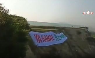 Erdoğan'ın Katılacağı Temel Atma Alanına ''Ya Kanal Ya İstanbul'' Pankartı Asıldı